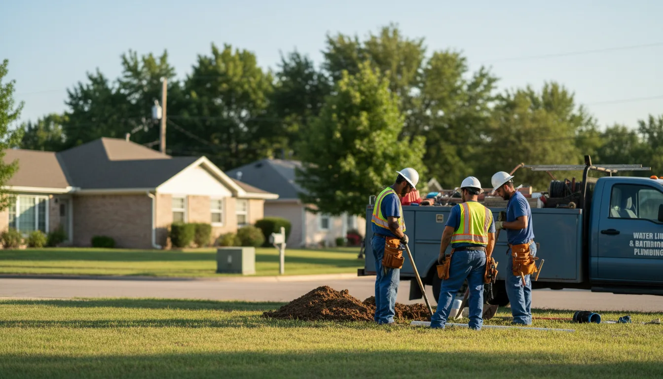 Residential water line and bathroom plumbing service in Cranks, KY